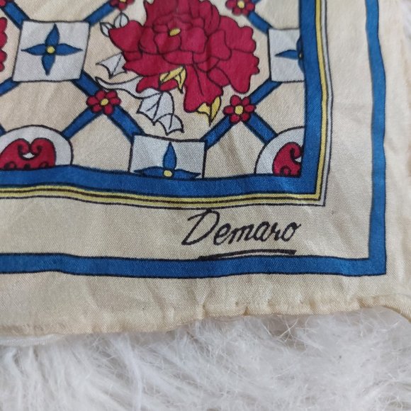 Vintage Demaro Suzani Multi Colour Floral Scarf - Picture 2 of 4